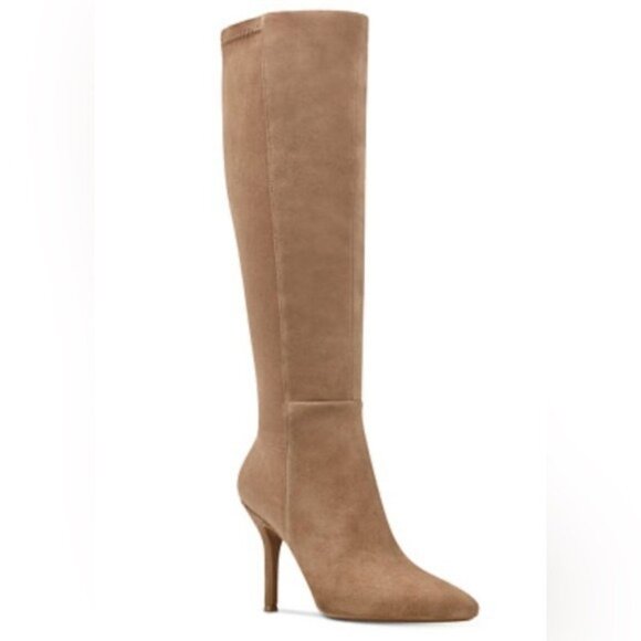 Nine West suede leather Elegant Tan Knee-High Women's Boots size 9 - Picture 1 of 10